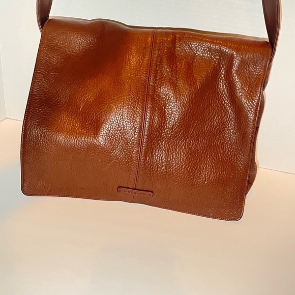 Liz Claiborne Brown Genuine Leather Shoulder/Crossbody Bag with Adjustable Strap - Picture 6 of 15